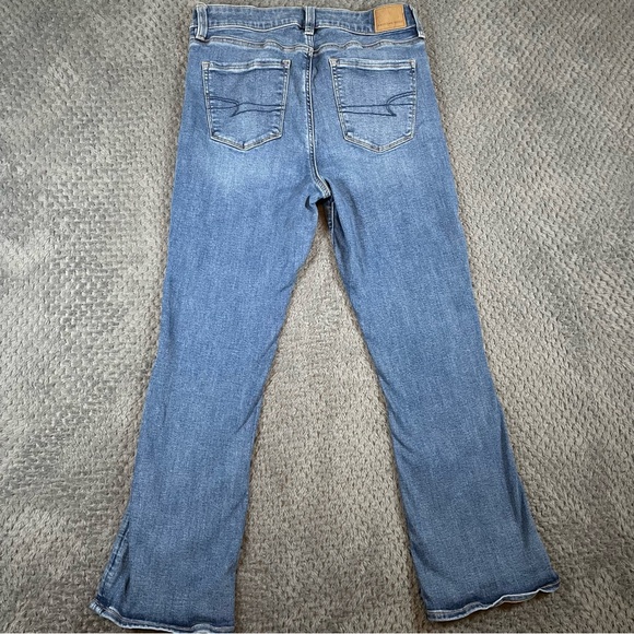 American Eagle Hi-Rise Skinny Kick Jeans Womens Size 10 X-Short Bootcut Denim - Picture 8 of 11
